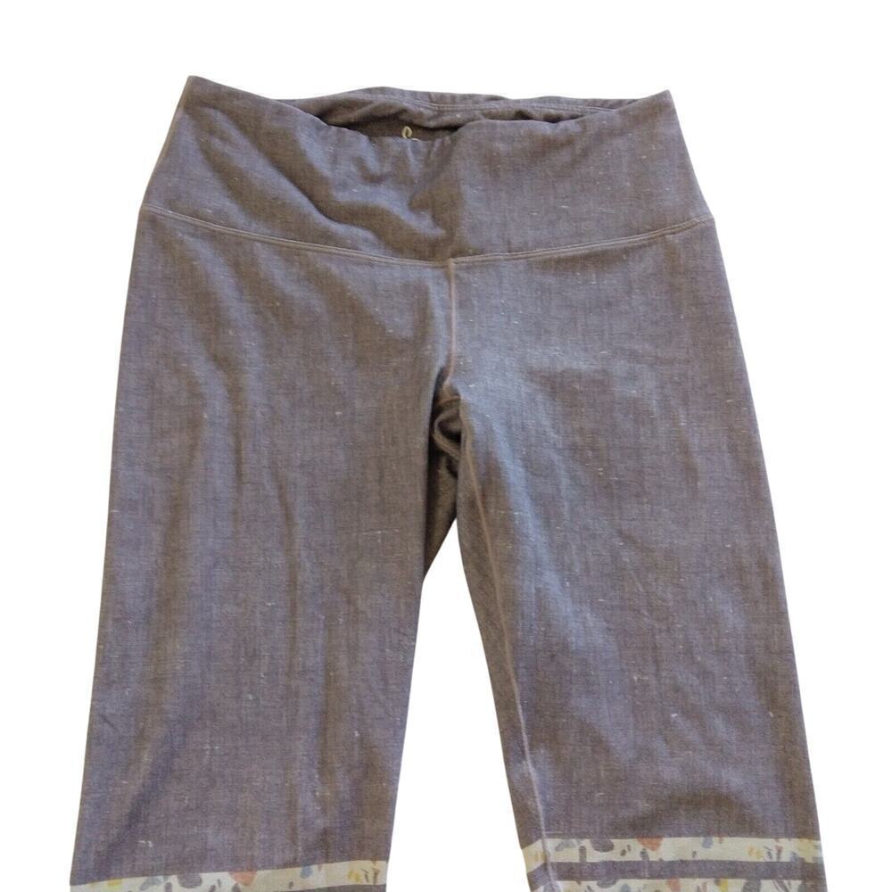 prAna Pillar Printed Capri Leggings Size S Moonlight Terrazzo Mid-Rise Active - Picture 3 of 7